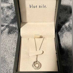 Blue Nile Sterling Silver Interlocked Ring Necklace